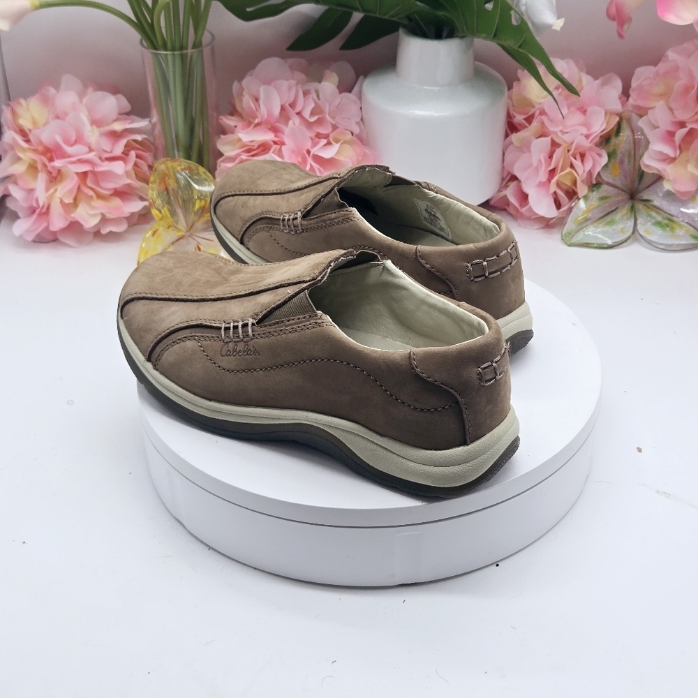 Cabela's Nubuck Leather Slip On Hiking Outdoor Casual Shoes Size 9.5M - Picture 2 of 14